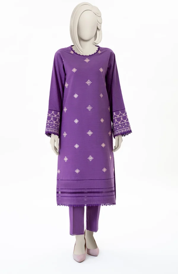 WINTER'24 EMBROIDERED CROSS HATCH 2PCS UNSTITCHED