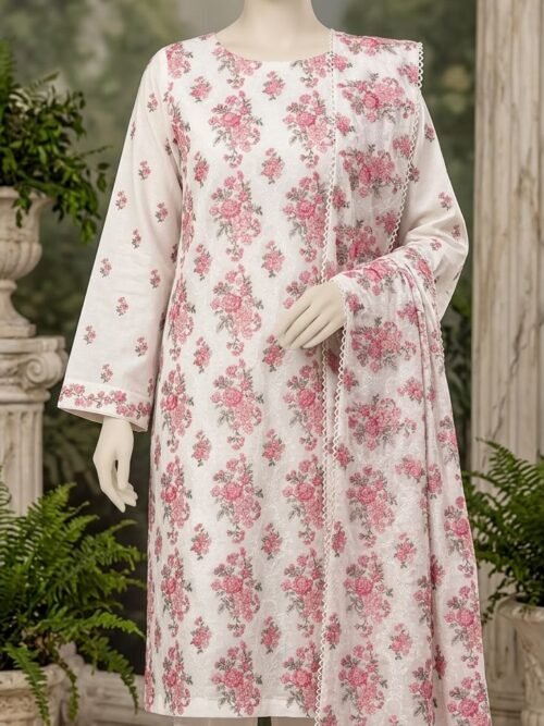 Lawn Embroidered Unstitched 3 Piece-009