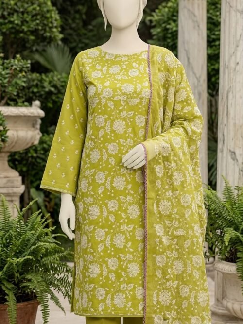 Lawn Embroidered Unstitched 3 Piece-0013