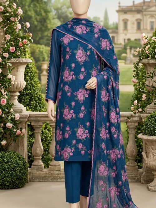 Lawn Embroidered Unstitched 3 Piece-11