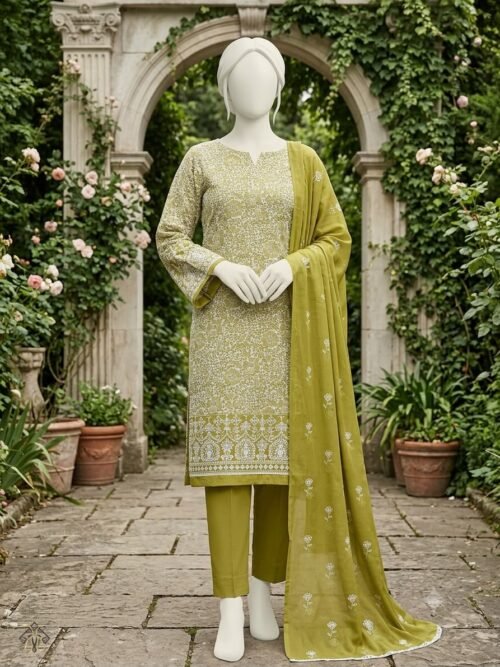 Lawn Embroidered Unstitched 3 Piece - 004