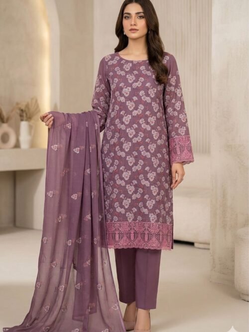 Lawn Embroidered Unstitched 3 Piece-0024
