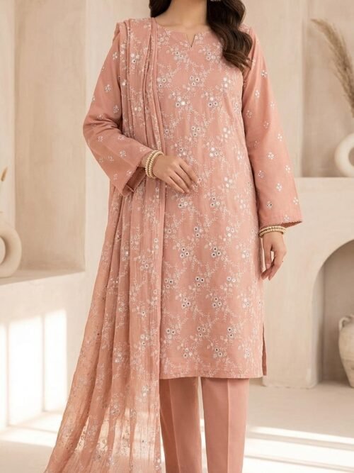 Lawn Embroidered Unstitched 3 Piece-0018